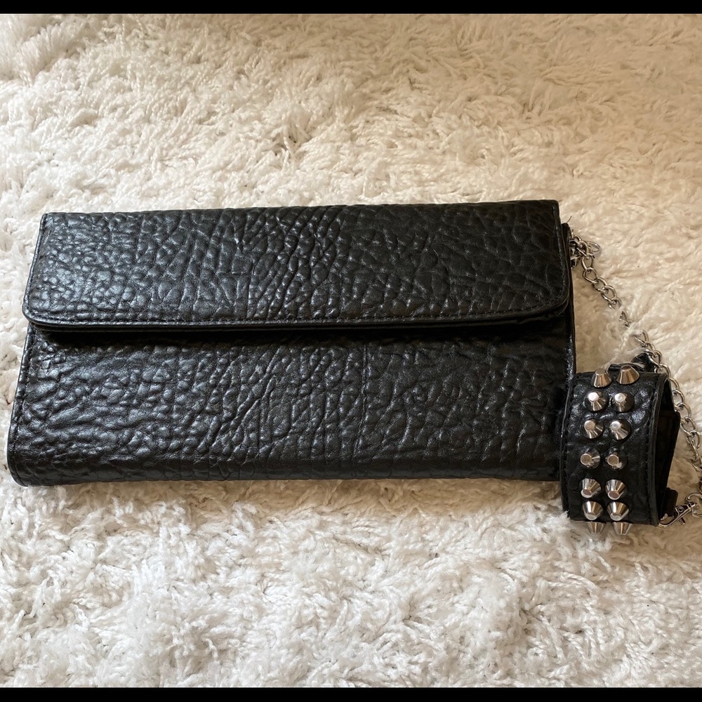 Black Clutch with Wristband